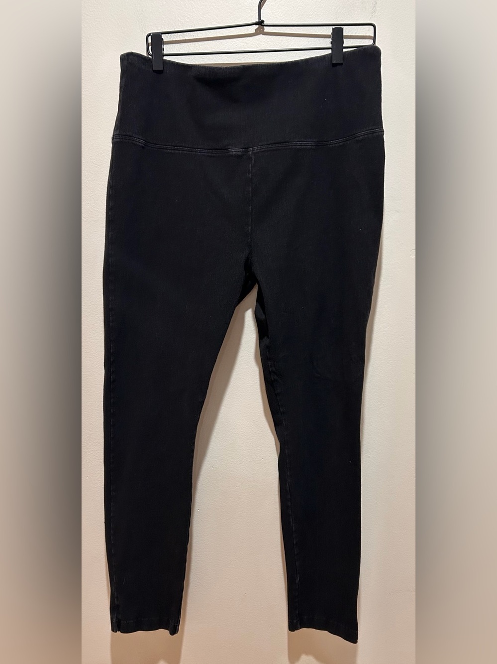 Lysse Denim Skinny Ankle Black Pull On Black Leggings Jeans Pants - Women’s XL